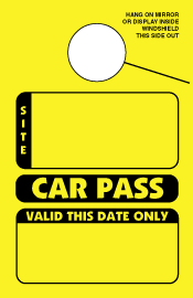 IN STOCK Campground Car Passes (sku: 200014)